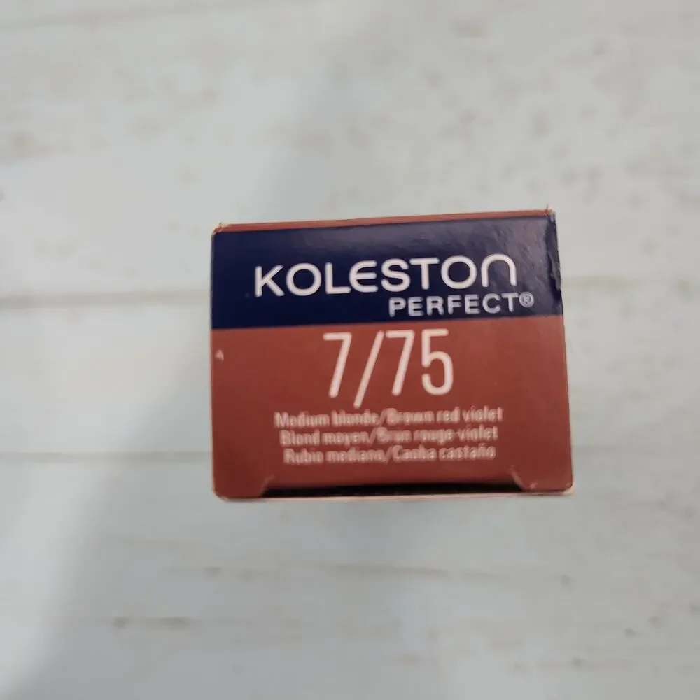 Wella Koleston Perfect 7/75 Med Blonde/Brown Red Violet Permanent Hair Color 2oz